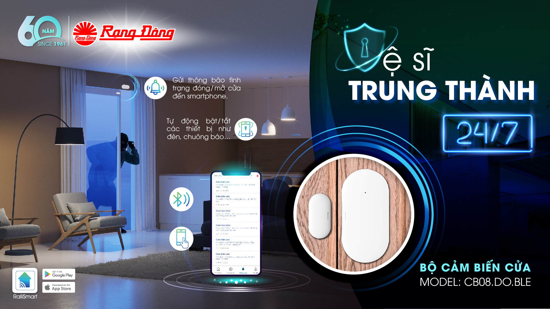 HƯỚNG DẪN SỬ DỤNG CẢM BIẾN CỬA CB08.DO.BLE